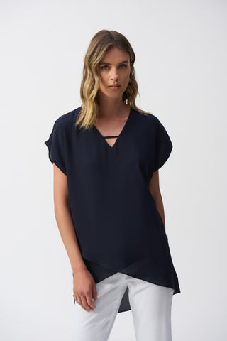 Georgette Asymmetrical Layered Top