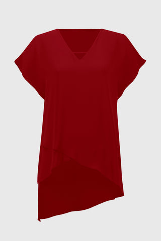 Georgette Asymmetrical Layered Top