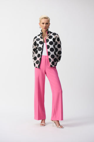 Lux Twill Pull-On Wide-Leg Pants