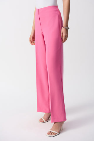 Lux Twill Pull-On Wide-Leg Pants