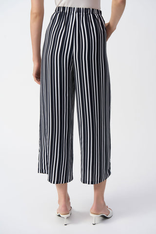 Woven Stripe Print Culotte Pants