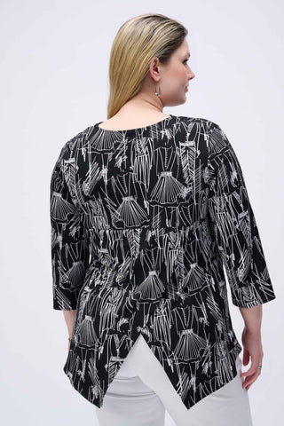 Silky Knit Conversational Print Tunic