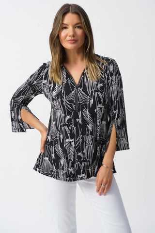 Silky Knit Conversational Print Tunic