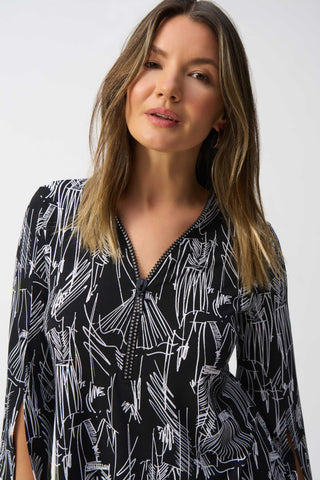 Silky Knit Conversational Print Tunic