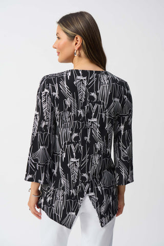 Silky Knit Conversational Print Tunic