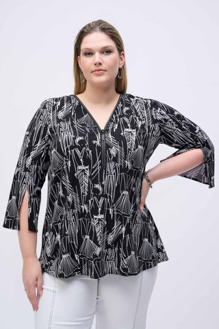 Silky Knit Conversational Print Tunic