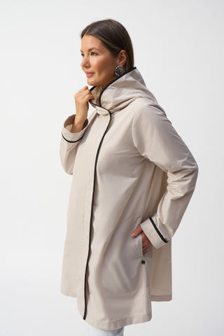 Memory Hooded Trapeze Coat