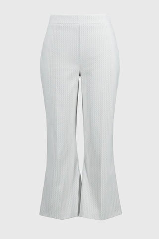 Geometric Jacquard Flared Pull-on Pants