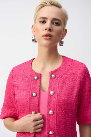 Bouclé-Cropped-Jacket-With-Decorative-Buttons