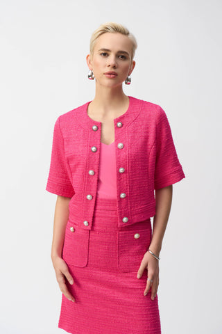 Bouclé-Cropped-Jacket-With-Decorative-Buttons