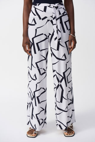 Geometric Wide Leg Pants