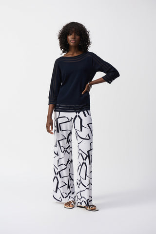 Geometric Wide Leg Pants