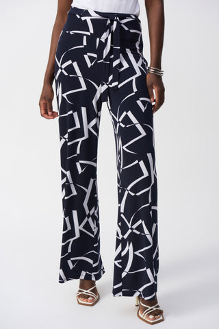 Geometric Wide Leg Pants