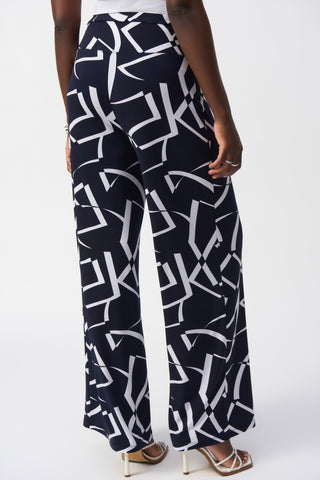 Geometric Wide Leg Pants