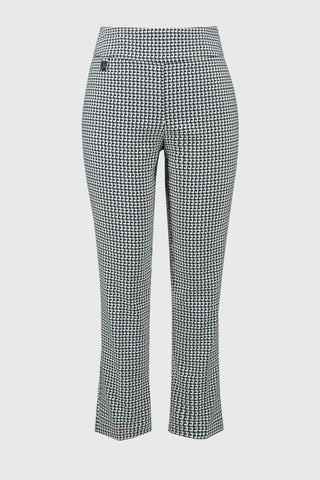 Geometric Jacquard Crop Pull-on Pants