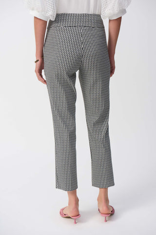 Geometric Jacquard Crop Pull-on Pants