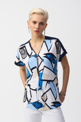 Geometric Print Straight Top