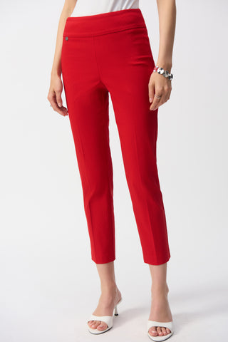 Textured Jacquard Crop Pull-On Pants