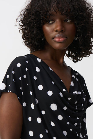 Dot Print Short Sleeve Top