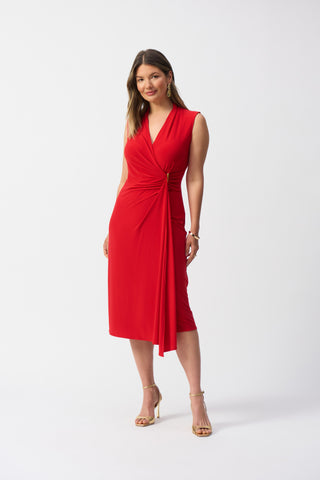 Sleeveless Wrap Dress With Embellishment