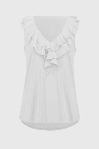 Sleeveless Tunic with Ruffles