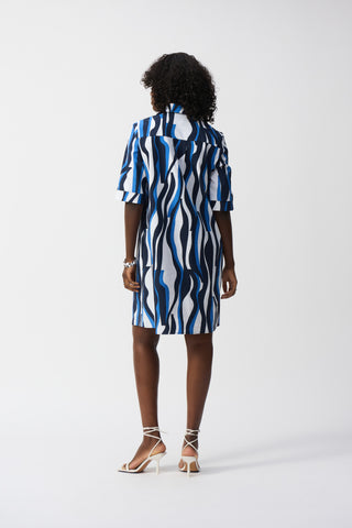 Stretch Poplin Trapeze Shirt Dress