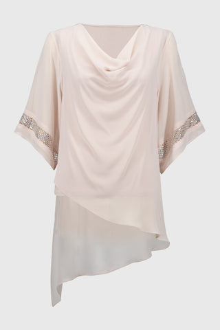 Signature Chiffon Asymmetrical Layered Top