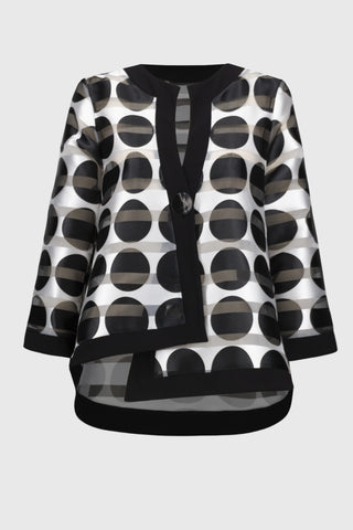 Signature Shadow Stripe Dot Print Swing Jacket