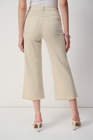 Gaucho Jeans With Embellished Front Seam