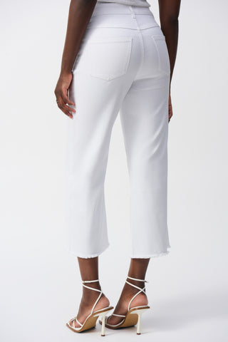 Gaucho Jeans With Embellished Front Seam