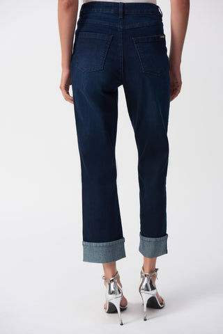 Slim Fit Cropped Dark BlueJeans