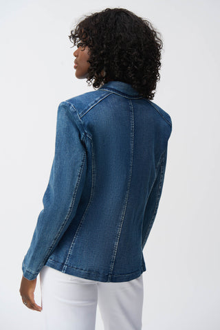 Denim Double-Breasted Blazer