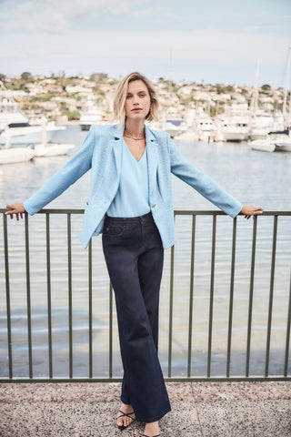 Classic Wide-Leg Stretch Jeans