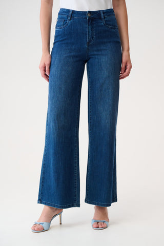 Classic Wide-Leg Stretch Jeans