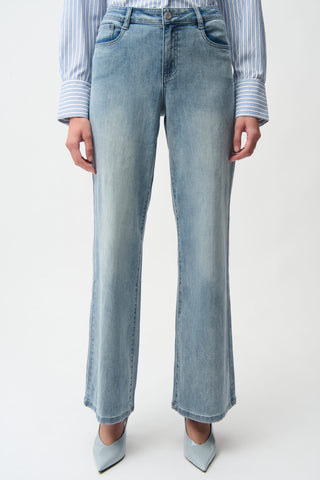 Classic Wide-Leg Stretch Jeans