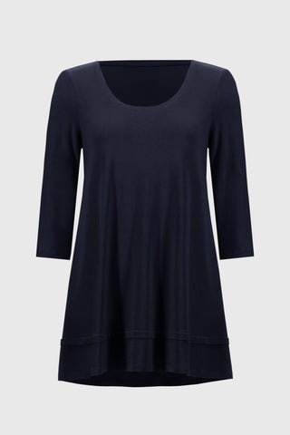 Basic Silky Knit Flared Tunic