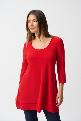 Basic Silky Knit Flared Tunic