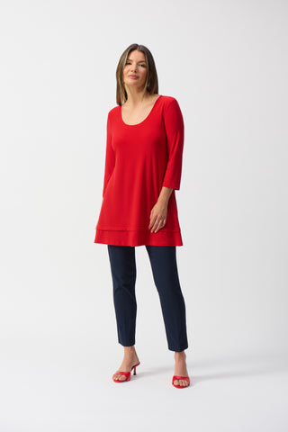 Basic Silky Knit Flared Tunic