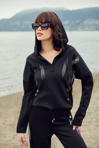 Hooded-Jewel-Embellished-Top