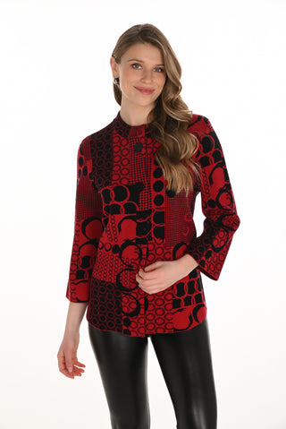 Collared Geometric Blazer Style