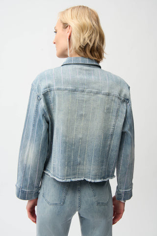 Denim Jacket With Rhinestones 