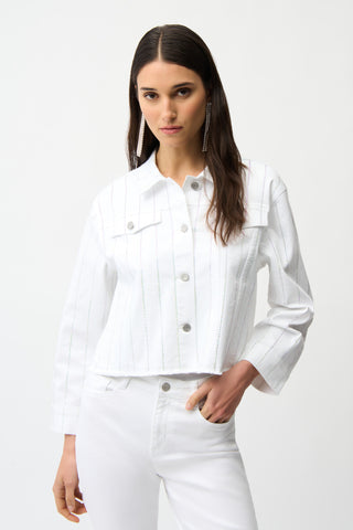 Denim Jacket With Rhinestones 