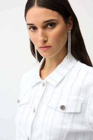 Denim Jacket With Rhinestones 