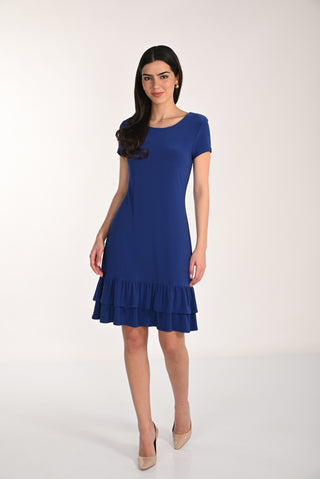 Casual A-Line Dress with Ruffle