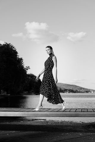 Polka Dot high-low dress