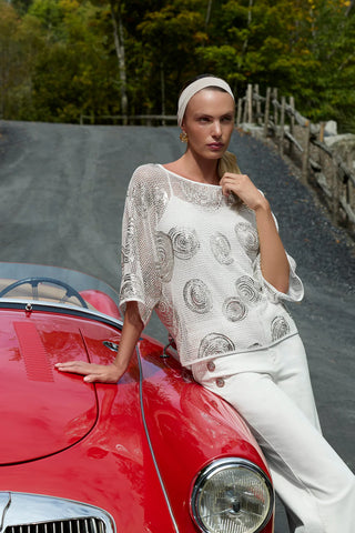 Sheer Scoop Neck Top